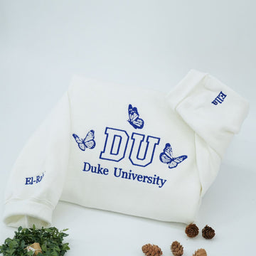 Embroidered Initials Hoodie - Graduation Back to School Gift