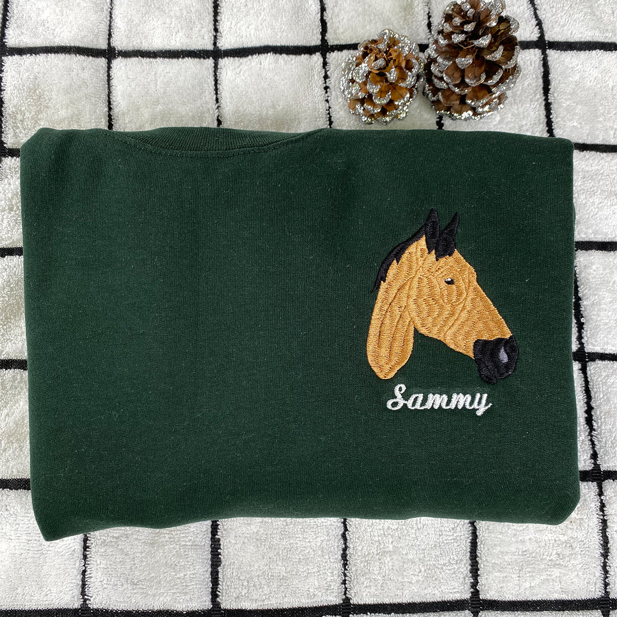 Embroidered Horse Lovers Hoodie - Equestrian Gift Sweatshirt
