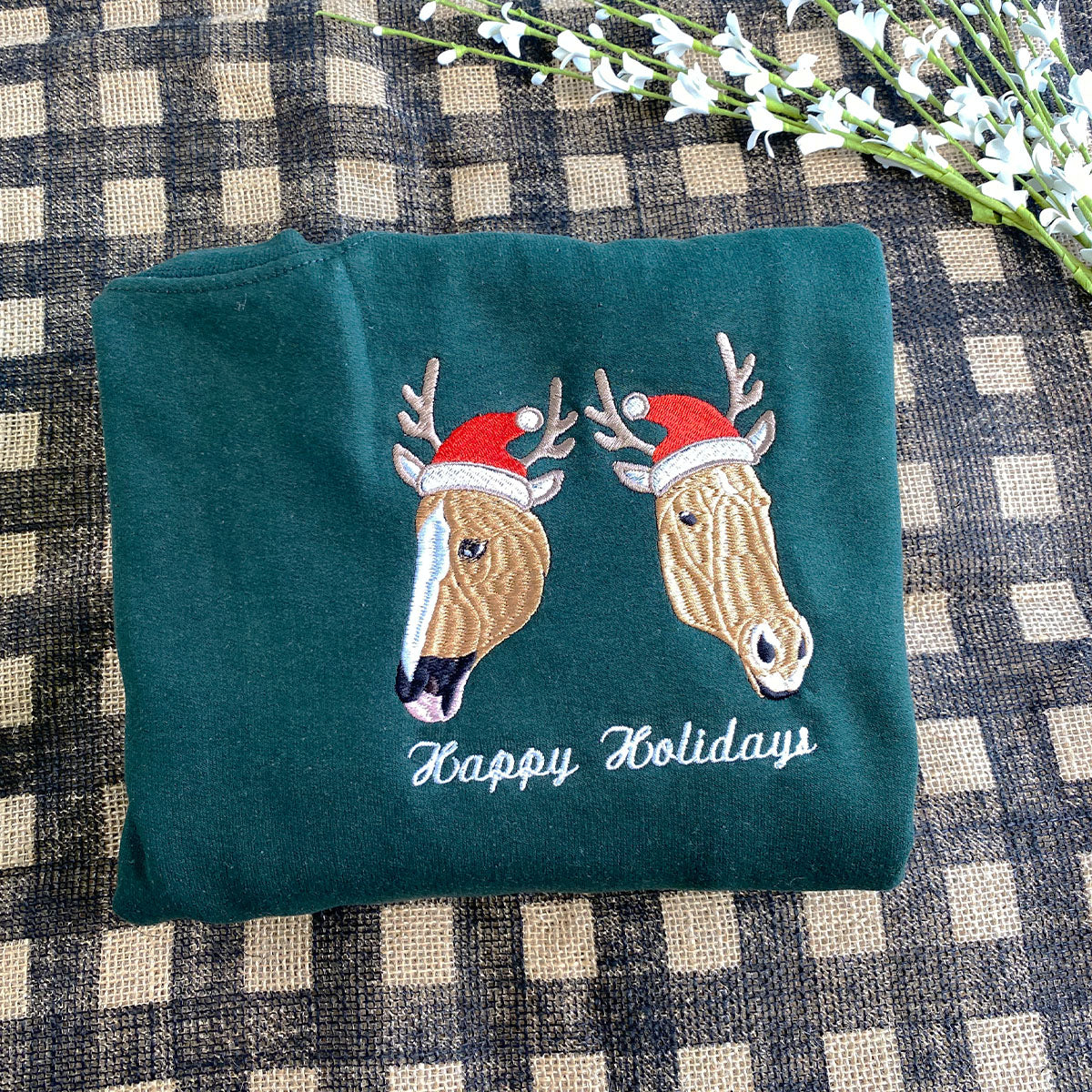Embroidered Horse Lovers Hoodie - Equestrian Gift Sweatshirt