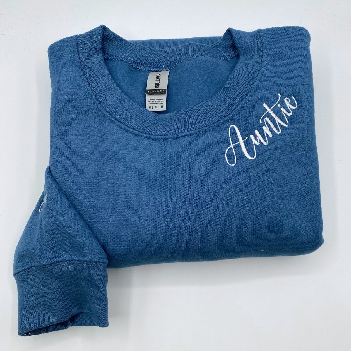Embroidered Aunt Hoodie with Names on Sleeve - Aunt Gift