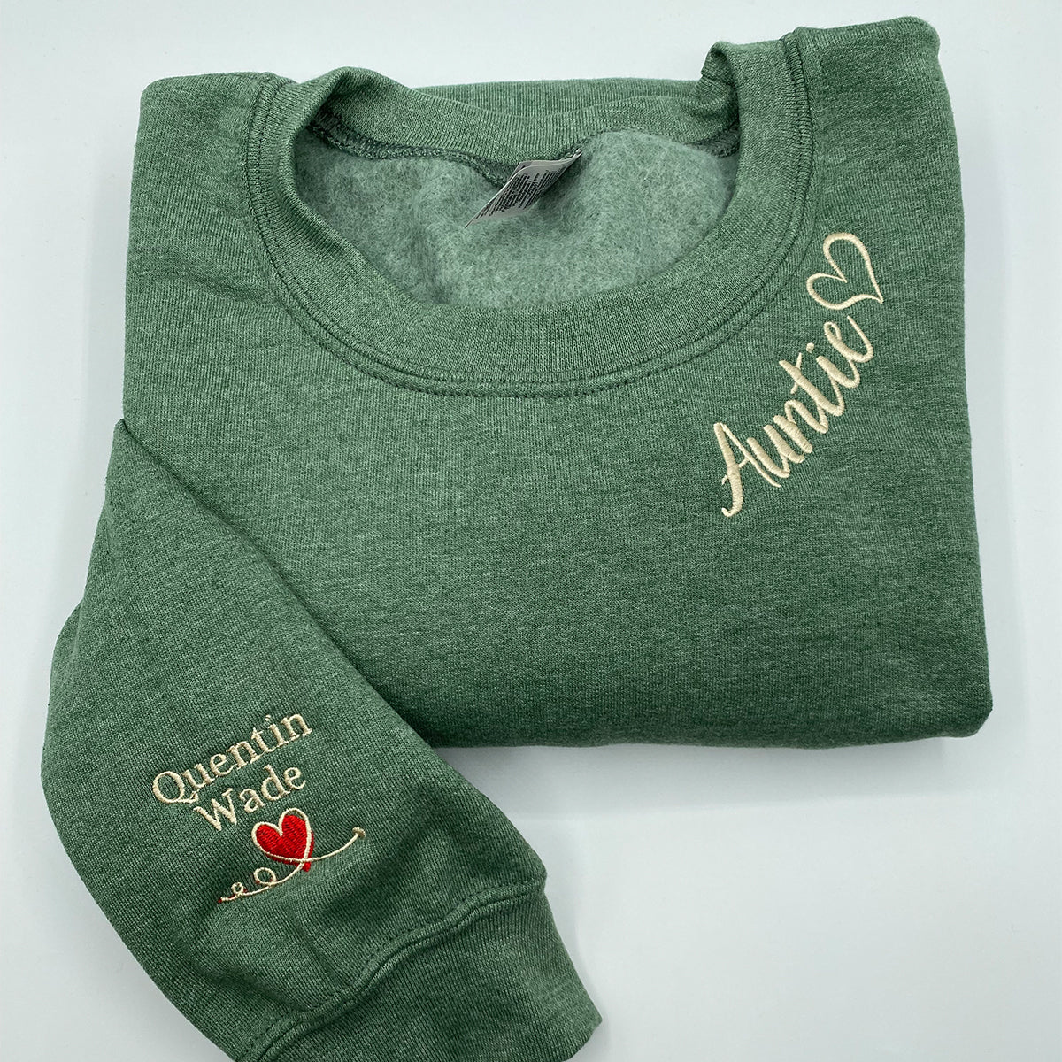 Embroidered Aunt Hoodie with Names on Sleeve - Aunt Gift