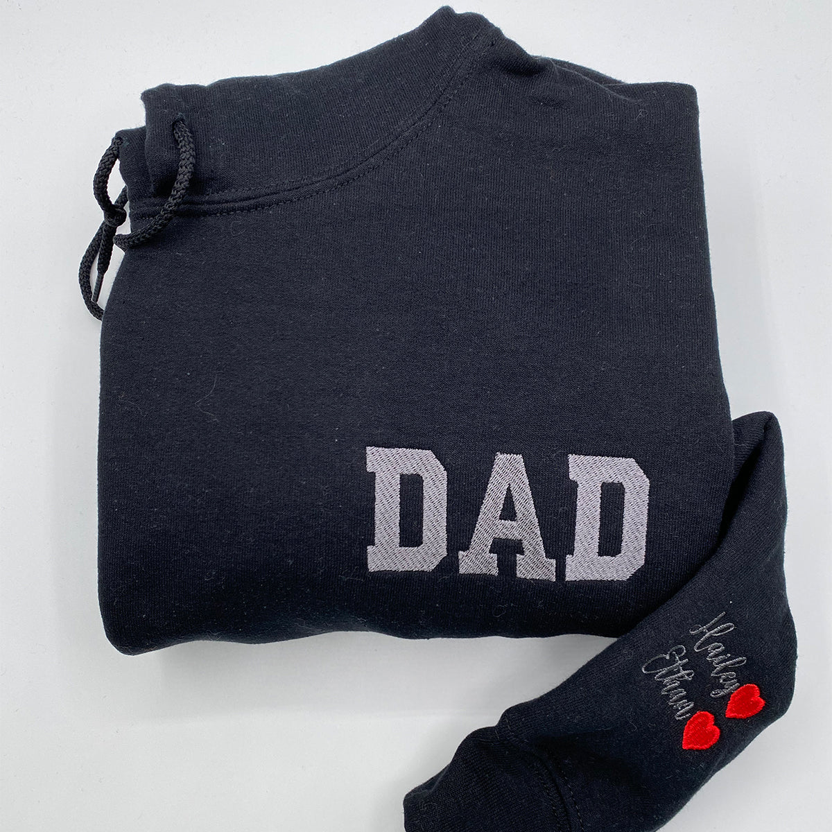 Embroidered Dad Est Year Hoodie - Father's Day Gift