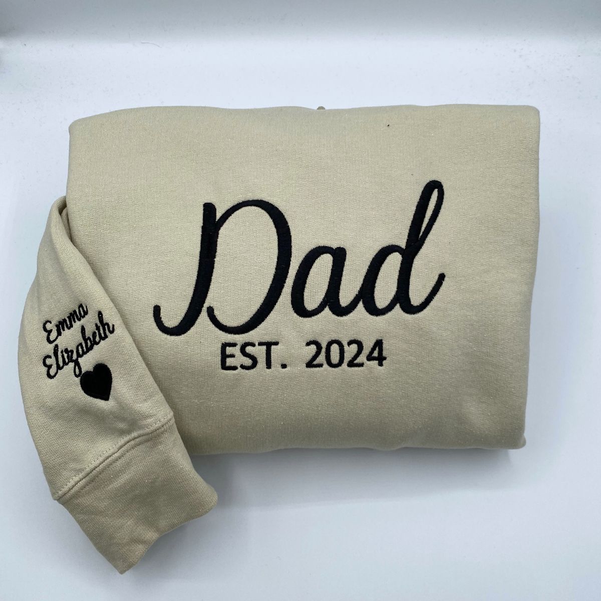 Embroidered Dad Hoodie with Est Year - Father Gift