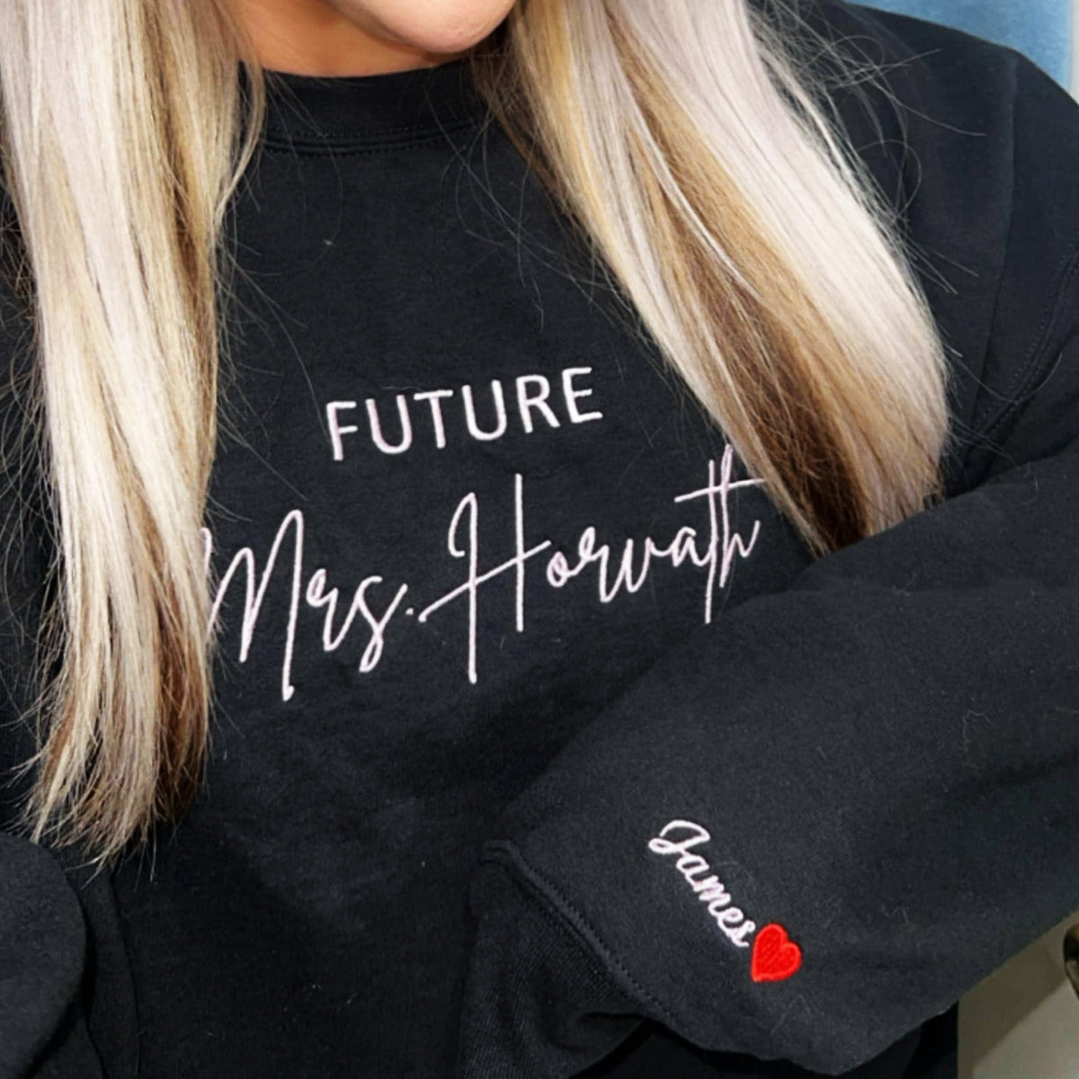 Embroidered Future Mrs Hoodie - Engagement Gift for Bride
