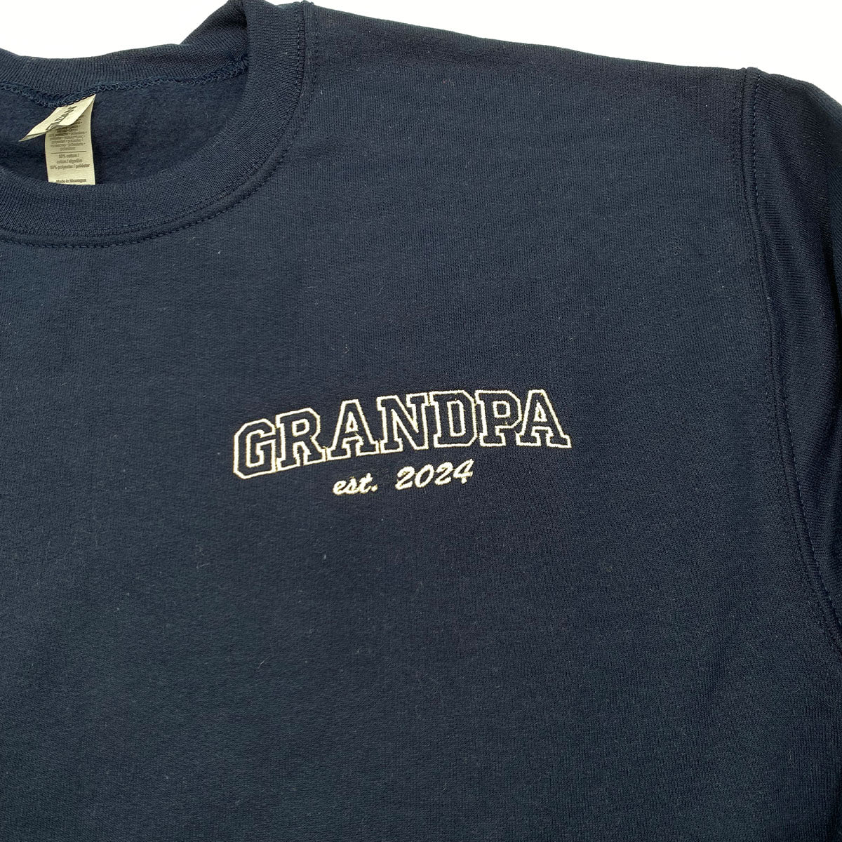Embroidered Grandpa Hoodie with Kids Names & Est Year - Father's Day Gift