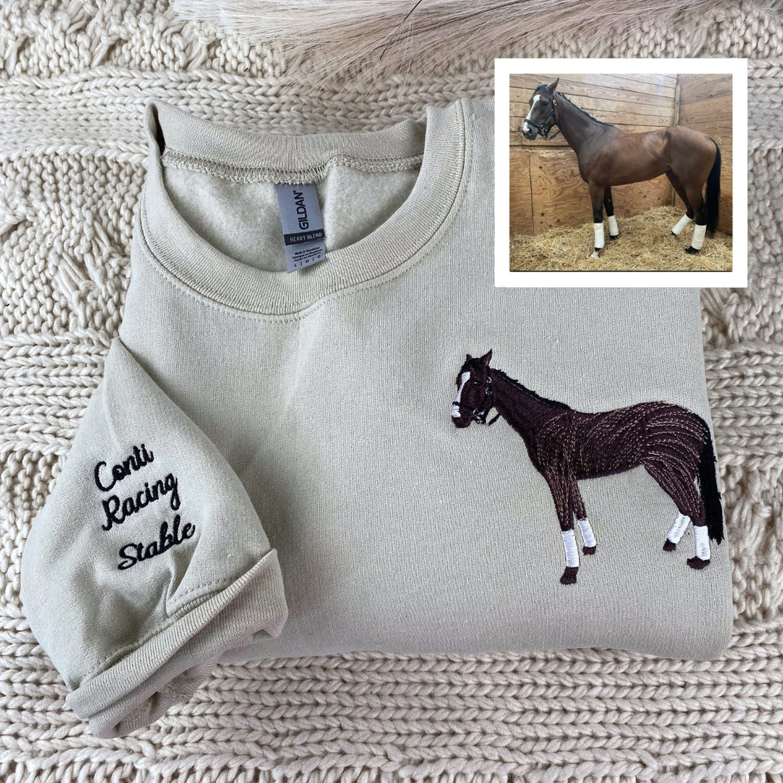 Embroidered Horse Lovers Hoodie - Equestrian Gift Sweatshirt