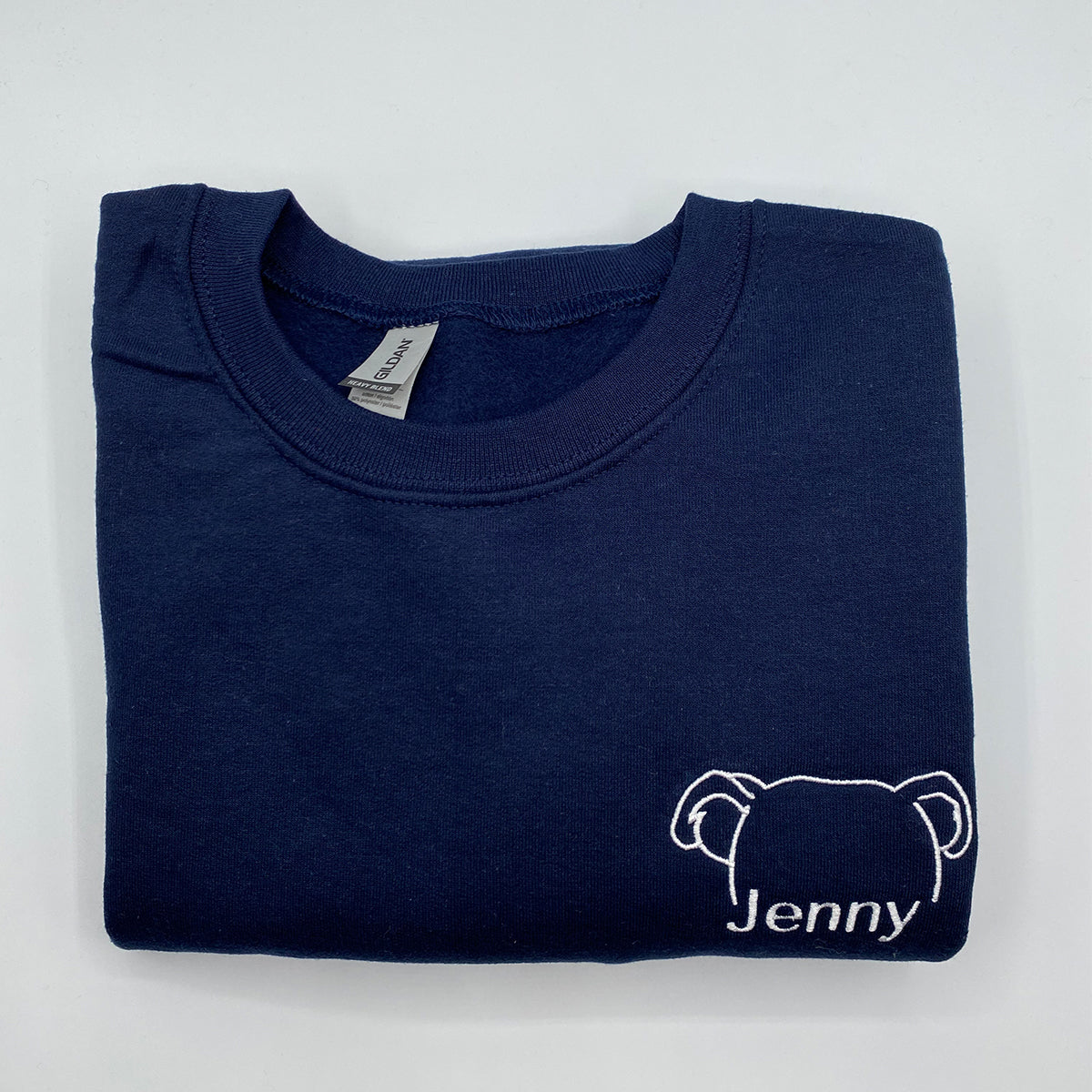 Embroidered Dog Ears Hoodie with Pet Name - Dog Lover Gift