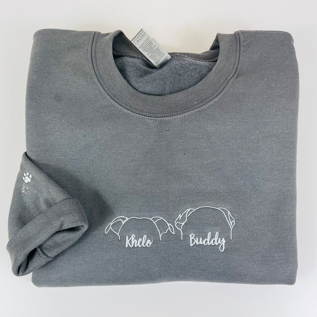 Embroidered Dog Ears Hoodie with Pet Name - Dog Lover Gift