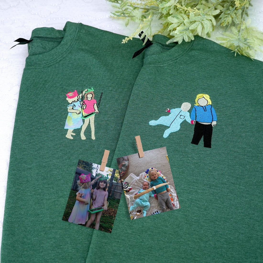 Embroidered Grandson Portrait Hoodie - Grandson Gift