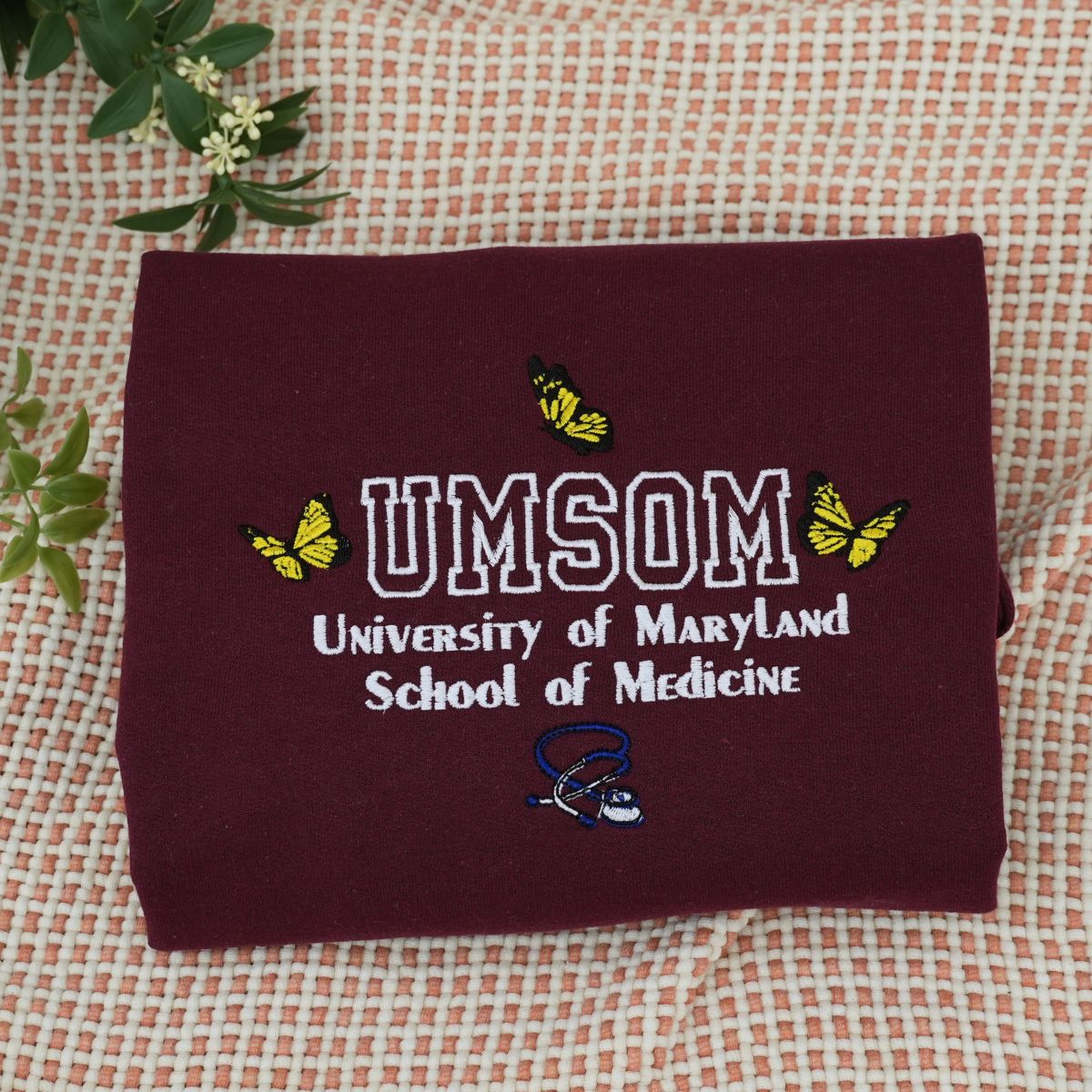 Embroidered Initials Hoodie - Graduation Back to School Gift